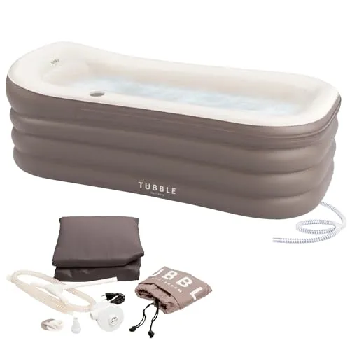 Tubble® Royale Aufblasbare Badewanne Ambiant Taupe - Entspannung für Zuhause - Whirlpool-Badewannen - Die Tubble Royale bietet ultimativen Komfort mit luftgefüllten Seiten und ist in weniger als 1 Minute einsatzbereit. Ideal für Indoor und Outdoor Anwendungen!