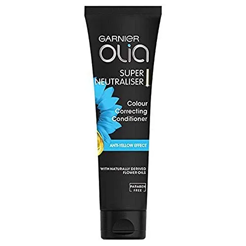Garnier Olia Super Neutralisierer Farb Korrektur Conditioner Anti Gelb Effekt (gegen Gelbstich) ohne Parabene 150 ml