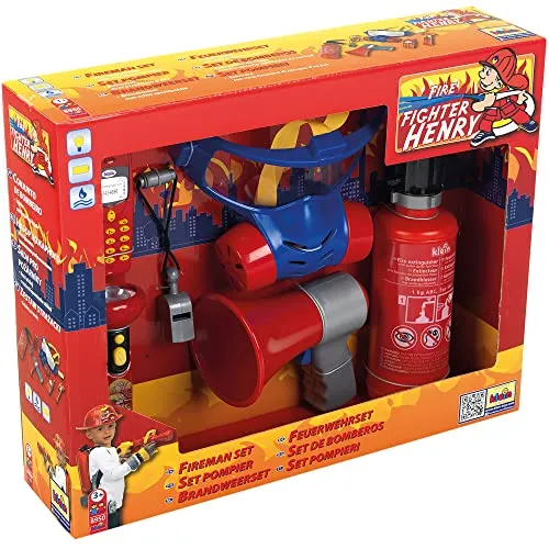 Otto-Simon 8950-TK Theo Klein 8950 2 - Feuerwehr-Set, mit Feuerlöscher, Taschenlampe und Megafon für kreative Rollenspiele, geeignet ab 3 Jahren