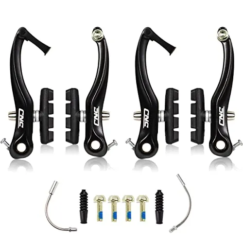 CNC CNCLOL Fahrrad V Bremse,Fahrrad V-Brake,Aluminium Fahrrad Bremsen Set für Cityrad Rennrad MTB/BMX.55mm