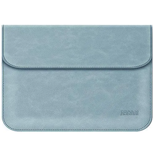 TECOOL 13-13.5 Zoll Laptophülle Leder Wasserdicht Schutzhülle Tasche für 2023 2021 MacBook Pro 14 M3 M2 M1,2022 MacBook Air 13.6 M2, 2012-2020 2022 MacBook Air/Pro 13 M1 M2,Surface Laptop -Blau