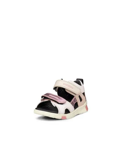Ecco MINI STRIDE SANDAL Lauflernschuh - Lauflernschuhe für Kinder, ideal für den Sommer mit Klettverschlüssen für einfaches An- und Ausziehen, bequemes Leder-Obermaterial und leicht profilierte Sohle für sicheren Halt.