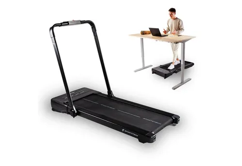Sportstech Laufband sPad1000 - 19% Steigung, bis 12 km/h - Laufband mit 12 Trainingsprogrammen und Herzfrequenzoption, klappbar und ideal für effektives Indoor-Training.