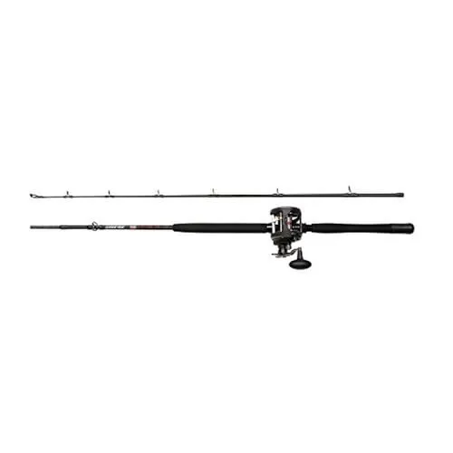 PENN Warfare Ruten und Rollen Combo Set, Schwarz - Angelset aus leichtem Graphit mit geschmiedeter Aluminium-Spule, ideal für präzises Angeln und hohe Haltbarkeit.