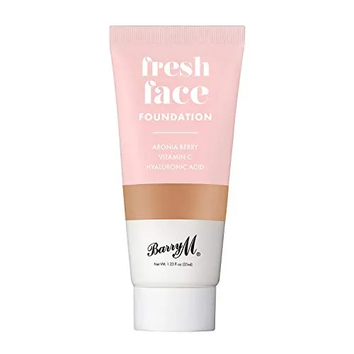 Barry M Cosmetics Fresh Face leichte flüssige Grundierung mit Hyaluronsäure und Vitamin C, Farbton 12