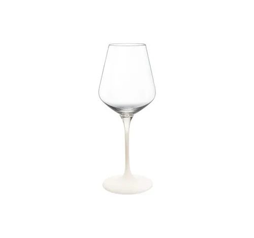 Villeroy & Boch Weißweinglas Manufacture Weißweinkelch - Elegantes Set - Weißweingläser aus hochwertigem Kristallglas, mattweißes Design für stilvolle Dinner-Momente, ideal für die Tischdekoration.