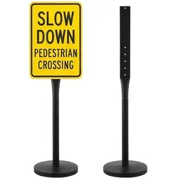 VEVOR Tragbarer Schilderpfosten 123 cm – Windbeständiger Plakatständer mit Gusseisenfuß - VEVOR Tragbarer Schilderpfosten 123 cm, ideal für Innen- und Außenbereiche. Robuste Konstruktion mit Gusseisenfuß sorgt für Stabilität und einfache Montage. Perfekt für Warnhinweise und Hinweisschilder.