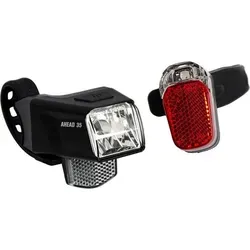 Büchel Akku-Lichtset Ahead 35 + Z-Fire Micro - Fahrradbeleuchtung mit 35 Lux Frontscheinwerfer und kompaktem Rücklicht, USB-C Ladefunktion für schnelles Aufladen, STVZO-zugelassen für höchste Sicherheit im Straßenverkehr.