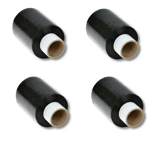  4 Rollen Mini Stretchfolie / 100mm x 150m / 23my / Farbe: schwarz EUR 0,02 / m