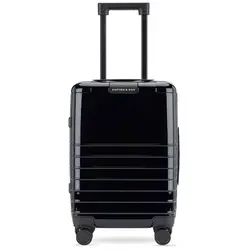 Kapten & Son Koffer Heathrow Essential Cabin All Black 34 L - Koffer für Handgepäck mit minimalistischem skandinavischen Design, 360°-Drehrollen und TSA-Schloss für maximale Sicherheit und Komfort auf Reisen.