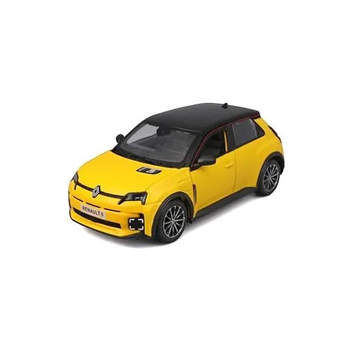 Bburago Renault 5 E-Tech - Modellauto 1:24 Die-Cast Originalgetreues Sammlerauto Spielzeugauto mit beweglichen Türen, ab 3+ ^(18-21113Y)