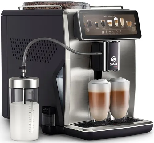Saeco Xelsis Suprema SM8885/00 Kaffeevollautomat - Kaffeevollautomat mit 22 Kaffeespezialitäten, 8 Benutzerprofilen und personalisierbaren Einstellungen für Kaffeestärke und Temperatur – ideal für Kaffeeliebhaber!