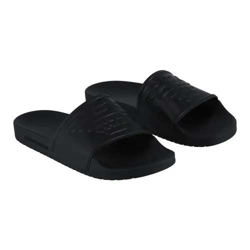 Emporio Armani Badeschuhe Sliders schwarz Herren, Größe Euro (US): 40 - Sandalen, echte Klassiker mit unglaublichem Komfort, ideal für Pool und Strand, aber auch für den Alltag geeignet.