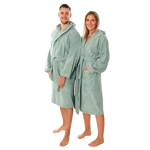 Lavea Bademantel Mexico, Lang, Premium Morgenmantel - Bademantel aus 100% Baumwolle, mit Kapuze und weichem, saugkräftigem Material für ein Spa-Feeling zu Hause - ideal für entspannte Stunden.