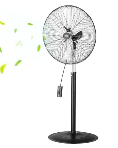 VEVOR 670 mm Standventilator - Höhenverstellbar und 3-Gang - Ventilatoren mit 3 Geschwindigkeitsstufen, höhenverstellbar von 131 bis 193 cm für individuellen Komfort. Ideal für erfrischende Luftzirkulation in jedem Raum.