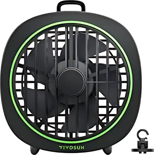 VIVOSUN Clip Ventilator AeroWave D4 Black - Garten- & Gewächshaus-Zubehör, ultrakompakt mit 3 Geschwindigkeitsstufen für optimale Luftzirkulation und flüsterleisen Betrieb.