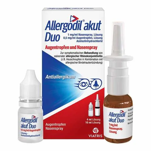 Allergodil Akut Duo Kombipackung 1 P - Arzneimittel gegen Allergien, rezeptfrei erhältlich und ideal für schnelle Linderung von Allergiesymptomen.