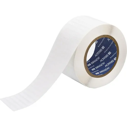 Brady THT-13-423-10, 2-bahnige Polyesteretiketten - Hochwertige, permanente Polyesteretiketten in Weiß, 31,75 x 6,35 mm, ideal für langlebige Beschriftungen im professionellen Einsatz. 10.000 Etiketten pro Rolle.