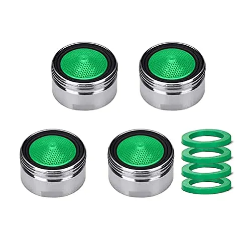 Chedin M18/M18,5/M20/M22/M24/M28 Strahlregler Mischdüse Luftsprudler, 4-teiliges Set Wasserhahn Bubbler, Mischpatrone Armaturensieb, Honeycomb Auslauf des Wasserhahns verchromt (M24)