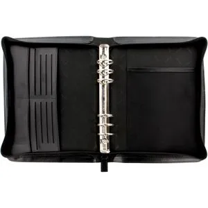 Filofax Systemplaner Metropol Zip Organiser Black, jahresunabhängig, schwarz, Kunsteder, A5