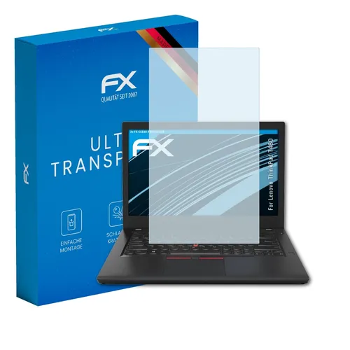atFoliX 2x Displayschutzfolie für Lenovo ThinkPad T480 Schutzfolie klar Folie