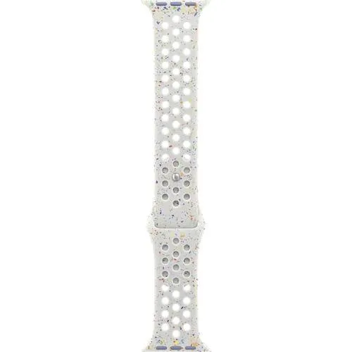 Apple Watch Nike Sport Band 46 mm S/M - Pure Platinum - Apple Watch Zubehör: Das Nike Sportarmband bietet optimale Belüftung durch perforierte Struktur, ist robust und weich, ideal für Sport und Alltag.