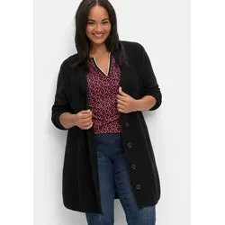 Sheego Strickjacke Longstrickjacke schwarz 44/46