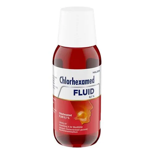 Chlorhexamed Fluid 0,1 % 200 ml - Effektive Mundspülung - Arzneimittel zur Unterstützung der Mundhygiene, rezeptfrei erhältlich und ideal zur Bekämpfung von Bakterien und Zahnfleischentzündungen.