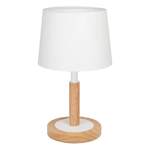 Tomons LED Tischleuchte dimmbar aus Holz - Nachttischleuchte in stilvollem Weiß mit dimmbarem LED-Licht, ideal für gemütliche Abende und individuelle Lichtgestaltung.