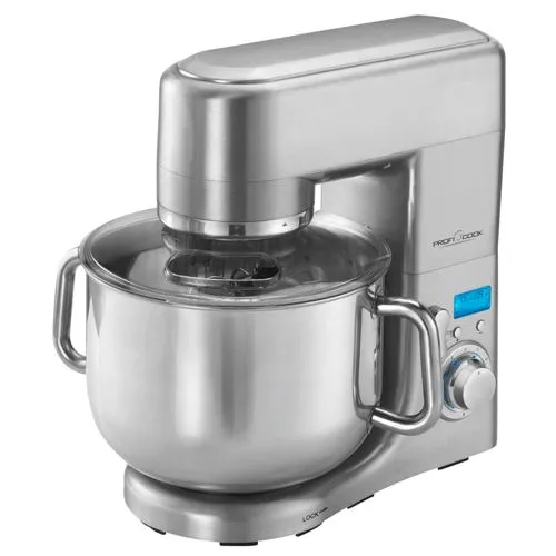 ProfiCook PC-KM 1096 - Küchenmaschine silber 1.500 W, vielseitig einsetzbar mit LCD-Bildschirm und 10 l Fassungsvermögen