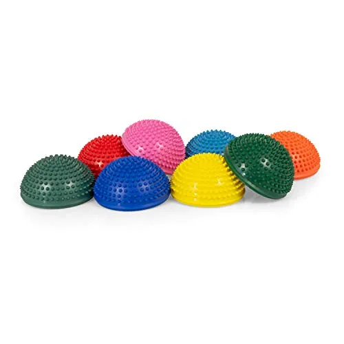 AFH Webshop Therapie Balance Igel Gymnastik Igel Igelball | ca. Ø 16 cm | 8er Set + Pumpe | fest