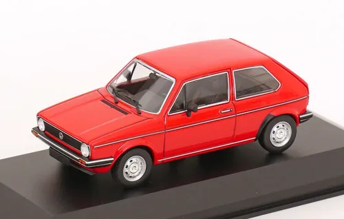 Minichamps VW GOLF 1 - 2-TÜRER - 1980 - RED 940055161 - Modellbau in 1:43, detailgetreues Sammlermodell des klassischen VW Golf 1 in roter Ausführung, ideal für Auto-Enthusiasten und Modellbau-Liebhaber.