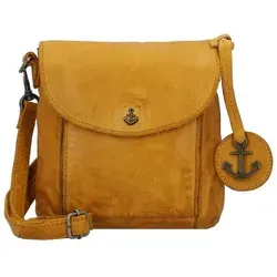 HARBOUR 2nd Umhängetasche Iben - Stilvolle Handtasche für Damen in Senf Gelb - Handtasche in senf gelb aus Leder mit abnehmbarem, verstellbarem Schulterriemen und praktischem Druckknopfverschluss. Perfekt für den Alltag und stilvolle Akzente.