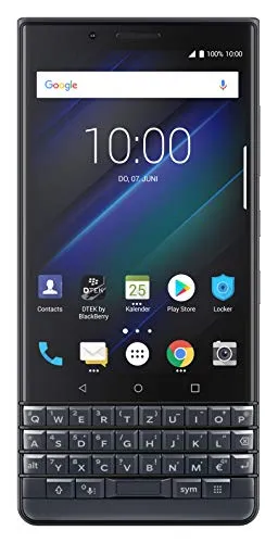 BlackBerry KEY2 LE Business Smartphone, 64 + 4 GB, Dual-SIM Space Blau - Simlockfreies Handy mit extrem sicheren Android 8.1, Dual-SIM und langer Akkulaufzeit von bis zu 22,5 Stunden für produktives Arbeiten.