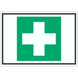 Erste Hilfe Symbol Aufkleber A3 (297x420mm)