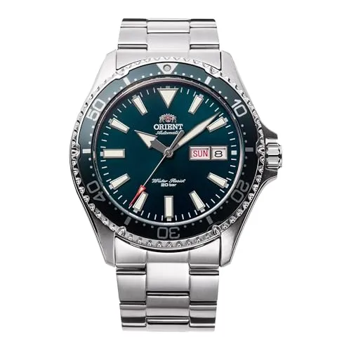 Orient RA-AA0004E39B Mechanische SPORTS Automatische Armbanduhr - Hochwertige Armbanduhr für Herren, mechanisches Uhrwerk, wasserdicht bis 200 m, Edelstahl-Gehäuse in Silber/Blau, ideal für Sport und Alltag.
