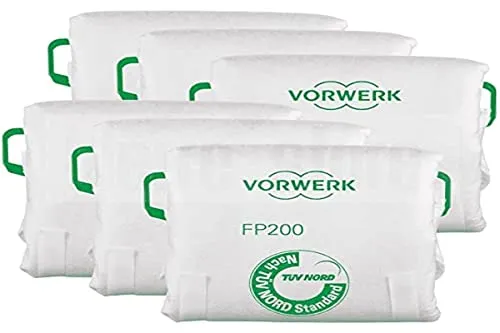 Packung mit 6 Original-Filterbeuteln Premium FP200 für Kobold VK200/VK220 S