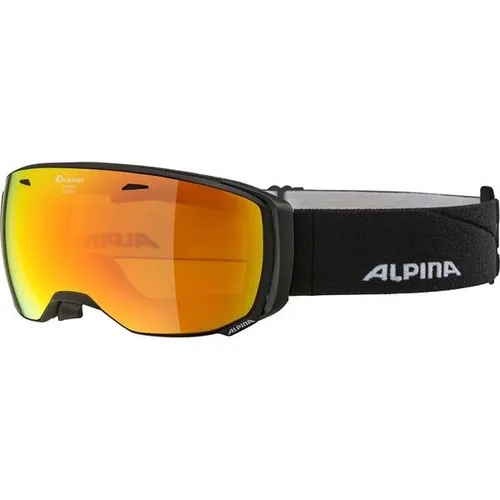 Alpina Estetica Q-lite black matt mirror red (31) one size - Unisex Skibrille mit rahmenlosem Design für ein extra großes Sichtfeld, ideal für Freeski und Skitouren. Perfekt für Brillenträger dank spezieller Aussparungen und bietet hohen Tragekomfort.