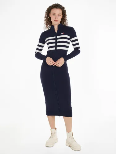 Tommy Jeans Sweatkleid TJW STRIPE MIDI SWEATER DRESS mit Streifendesign