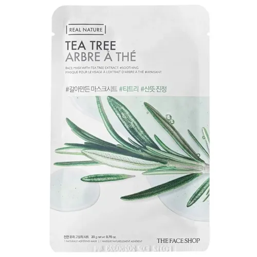 The Face Shop Real Nature Blattmaske mit Teebaumextrakt, 20 g