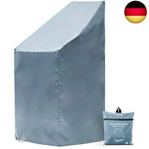 Chefarone Abdeckung Gartenmöbel Winterfest - Schutzhülle Gartenmöbel für GartenStühle & Stapelstühle - wasserdichte Abdeckhaube Polyester 250D - inklusive Aufbewahrungstasche - 67x 67x110 cm