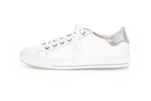 Gabor 46.515.60-NG Sneaker – Elegante Damenschuhe - Elegante Sneaker von Gabor in Weiß, aus hochwertigem Glattleder. Ideal für urbanen Stil und vielseitig kombinierbar. Die G-Weite und TR-Sohle bieten zusätzlichen Komfort für jeden Schritt.