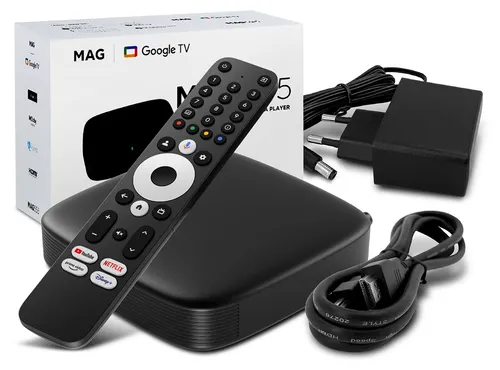 MAG 555 IPTV Set Top Box – 4K UHD Streaming mit Bluetooth 5.0 - Media-Streaming-Client mit 2GB RAM, HEVC Unterstützung für hochauflösendes Streaming und integriertem WLAN. Genießen Sie personalisierte Unterhaltung für die ganze Familie.