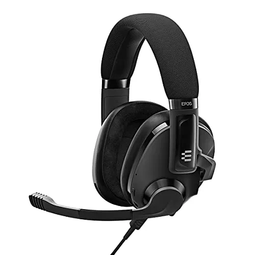 H3 Hybrid Gaming-Headset, Closed Back, Schwarz - Gaming-Headset mit 37 Stunden Akkulaufzeit und abnehmbarem Mikrofonarm für flexibles Spielen und eleganten Look unterwegs.