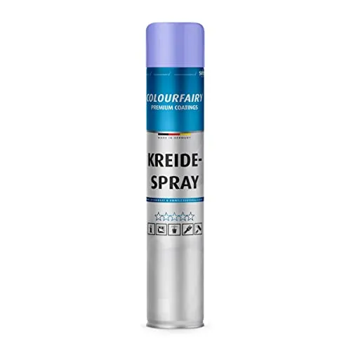 BAU DISCOUNT Colourfairy Kreidespray Sprühkreide Markierungsspray Bodenmarkierung Sprühdose für Markierarbeiten weiß 750ml