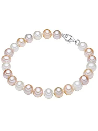 Valero Pearls Perlenarmband mit Süßwasser-Zuchtperlen - Elegantes 23 cm langes Armband aus hochglanzpolierten Süßwasser-Zuchtperlen, ideal für jeden Anlass und ein perfektes Geschenk.