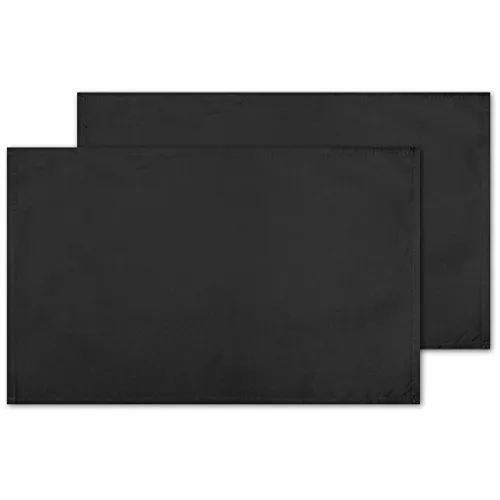 Bestlivings 2er Set Tischsets Platzset Tischuntersetzer Platzdeckchen Tischdeko Tischmatte Essensunterlage Maße 30x45 cm, Farbe: schwarz - Jet Black