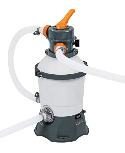 Bestway Flowclear™ Sandfilteranlage 3.028 l/h, Grau - Effiziente Sandfilteranlage für Pools von 1.100-16.600 Litern, mit robuster und korrosionsbeständiger Bauweise sowie integriertem Personenschutzschalter für sicheres Filtern.