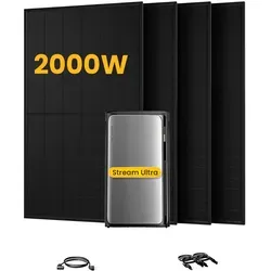 EcoFlow Stream Ultra 1920Wh - All-in-One Speicher für Balkonkraftwerke - Solaranlagen mit müheloser DIY-Installation, KI-gesteuerter Überwachung und Kompatibilität zu über 99 % der Solarpanels für maximale Energieeinsparung.