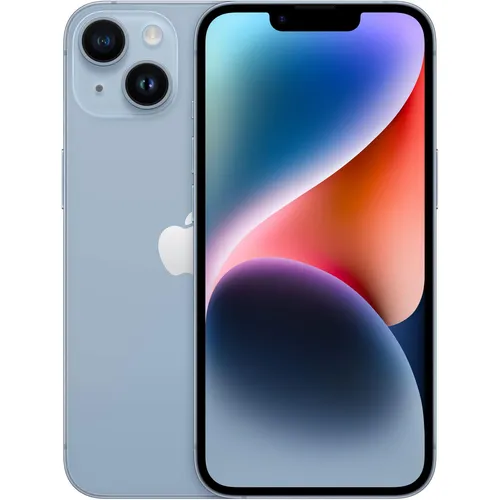 iPhone 14 128GB - Blau, Handy mit iOS - Handys ohne Vertrag, leistungsstarkes A15 Bionic Chip für beeindruckende Leistung und Kameraqualität.